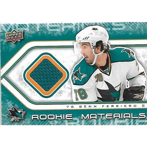 2009-10 Upper Deck Benn Ferriero Rookie Materials Jersey BB SJS
