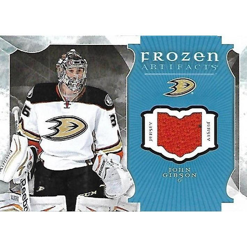 2015-16 Artifacts John Gibson Frozen Artifacts Jersey BB ANA