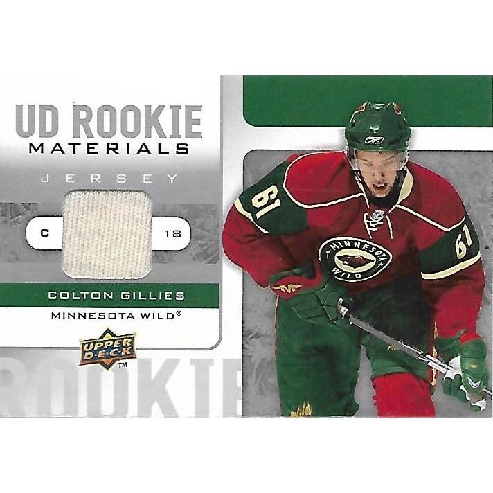 2008-09 Upper Deck Colton Gillies Rookie Materials Jersey BB MIN