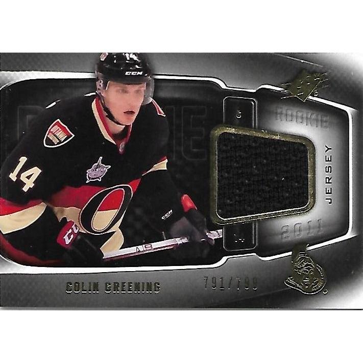 2011-12 Upper Deck SPx Colin Greening Rookie Jersey /799 #171 BB OTT