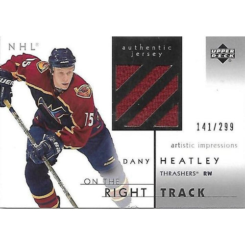 2002-03 Upper Deck Artistic Impressions Dany Heatley On the Right Track Jersey /299 BB MIN