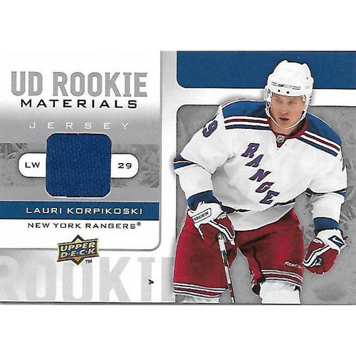 2008-09 Upper Deck Lauri Korpikoski Rookie Materials Jersey BB NYR
