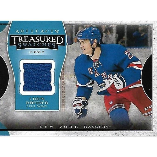 2015-16 Artifacts Chris Kreider Treasured Swatches Jersey BB NYR