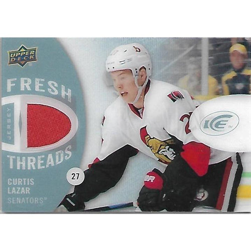 2014-15 Upper Deck Ice Curtis Lazar Fresh Threads Rookie Jersey BB OTT