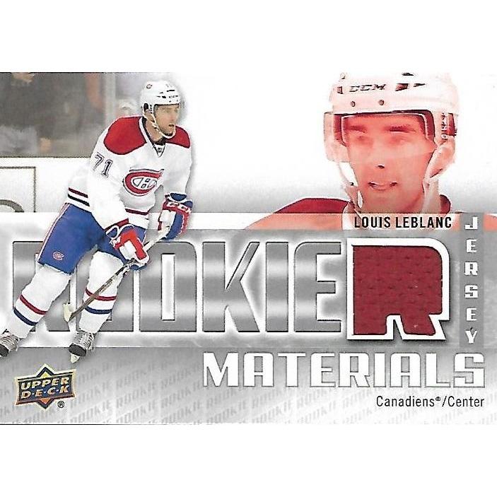 2011-12 Upper Deck Louis Leblanc Rookie Materials Jersey BB MTL