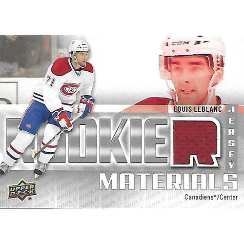 2011-12 Upper Deck Louis Leblanc Rookie Materials Jersey BB MTL
