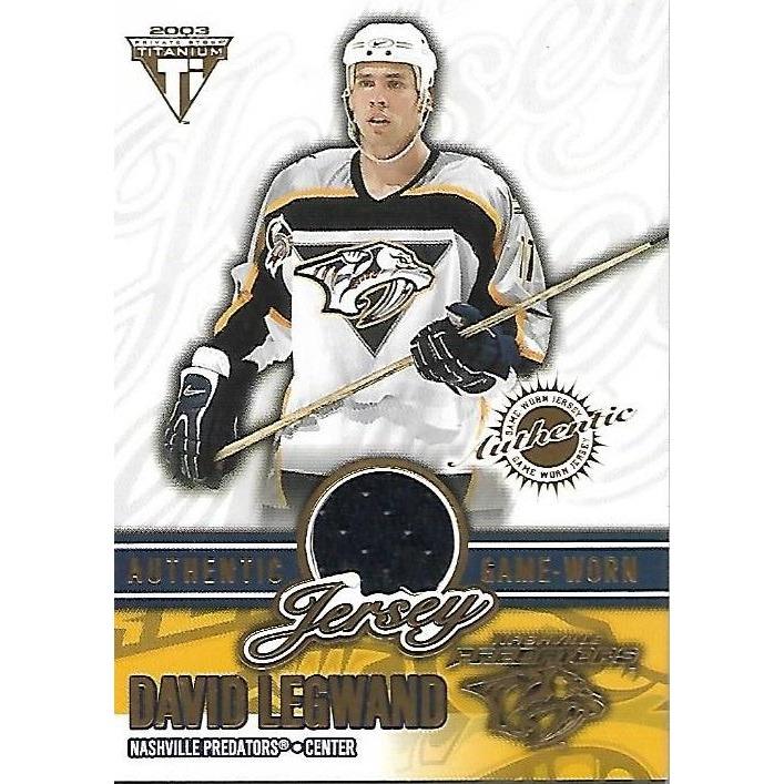 2002-03 Pacific Private Stock Titanium David Legwand Jersey /857 BB NSH