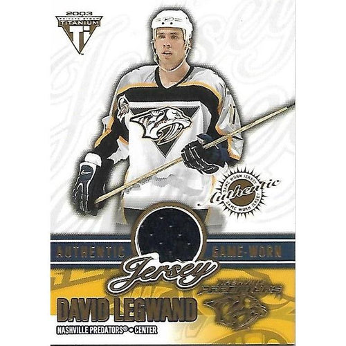 2002-03 Pacific Private Stock Titanium David Legwand Jersey /857 BB NSH