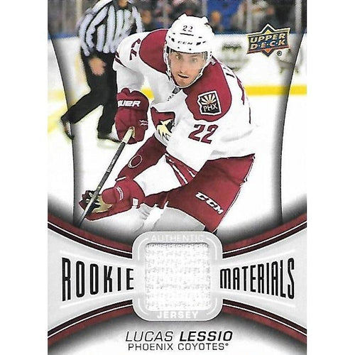 2013-14 Upper Deck Lucas Lessio Rookie Materials Jersey BB ARI