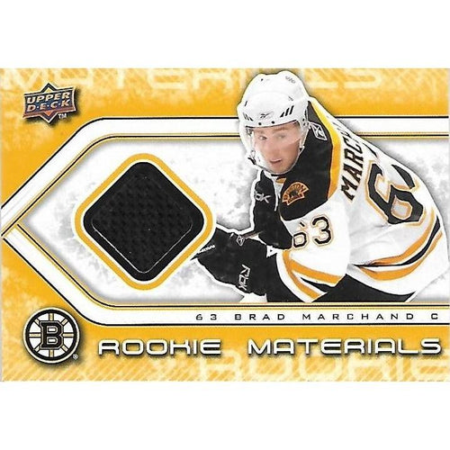 2009-10 Upper Deck Brad Marchand Rookie Materials Jersey BOS