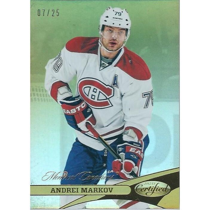 2012-13 Panini Certified Andrei Markov Mirror Gold Parallel /25 MTL