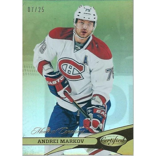 2012-13 Panini Certified Andrei Markov Mirror Gold Parallel /25 MTL