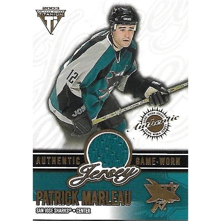 2002-03 Pacific Private Stock Titanium Patrick Marleau Jersey /730 BB SJS