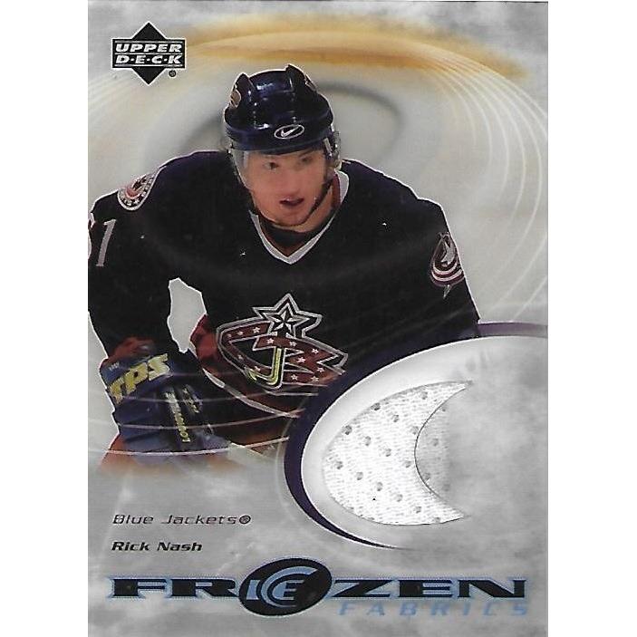 2003-04 Upper Deck Ice Rick Nash Frozen Fabrics Jersey BB CLB