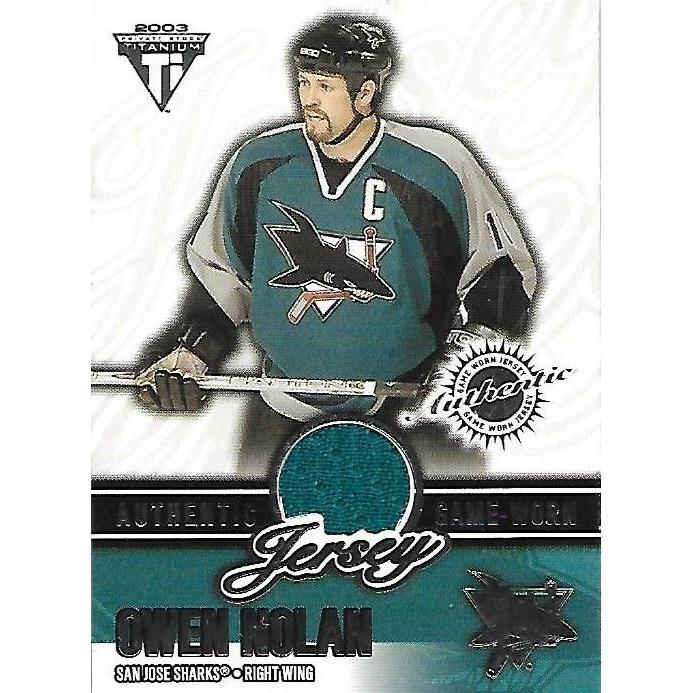 2002-03 Pacific Private Stock Titanium Owen Nolan Jersey /153 BB SJS