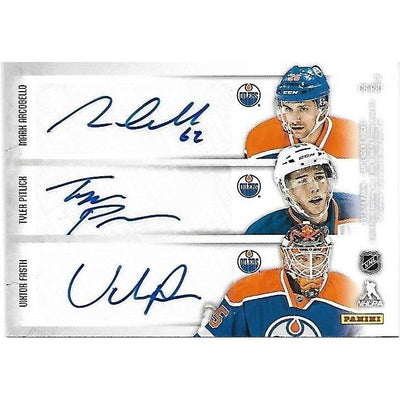 2013-14 Panini Contenders Nicklas Jensen Jordan Schroeder Frank Corrado Mark Arcobello Tyler Pitlick Viktor Fasth Rookie Autograph Sixes