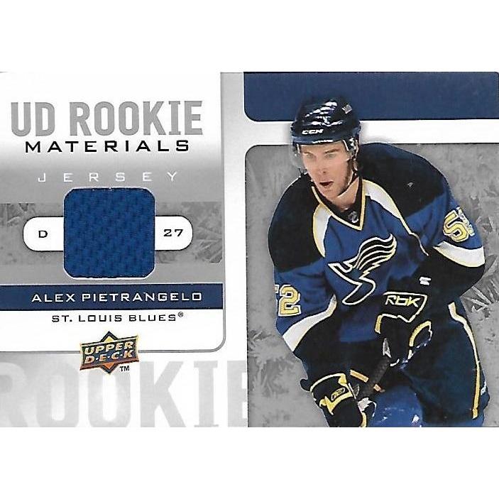 2008-09 Upper Deck Alex Pietrangelo Rookie Materials Jersey STL