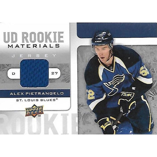 2008-09 Upper Deck Alex Pietrangelo Rookie Materials Jersey STL