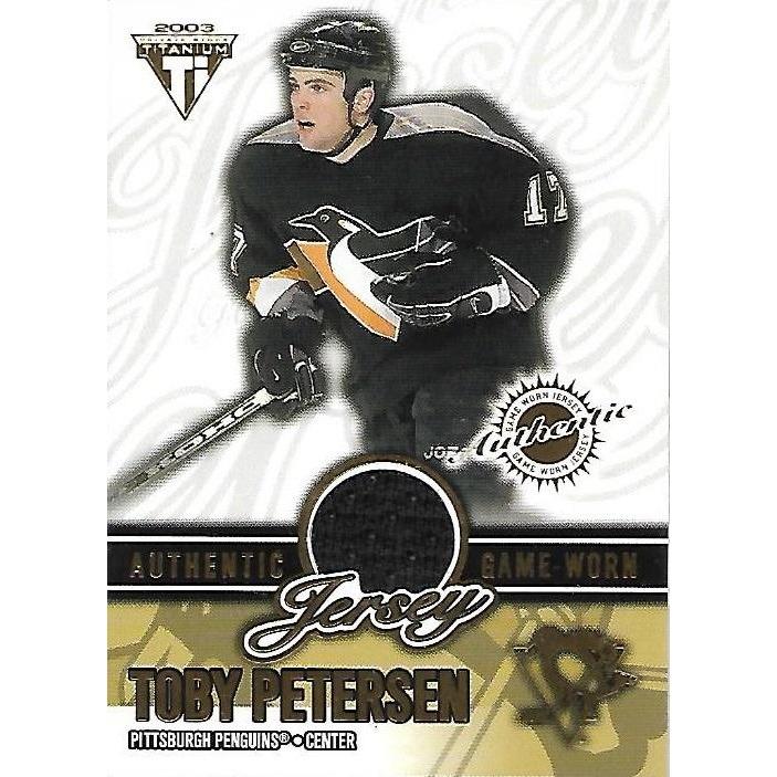 2002-03 Pacific Private Stock Titanium Toby Peterson Jersey /1320 BB PIT
