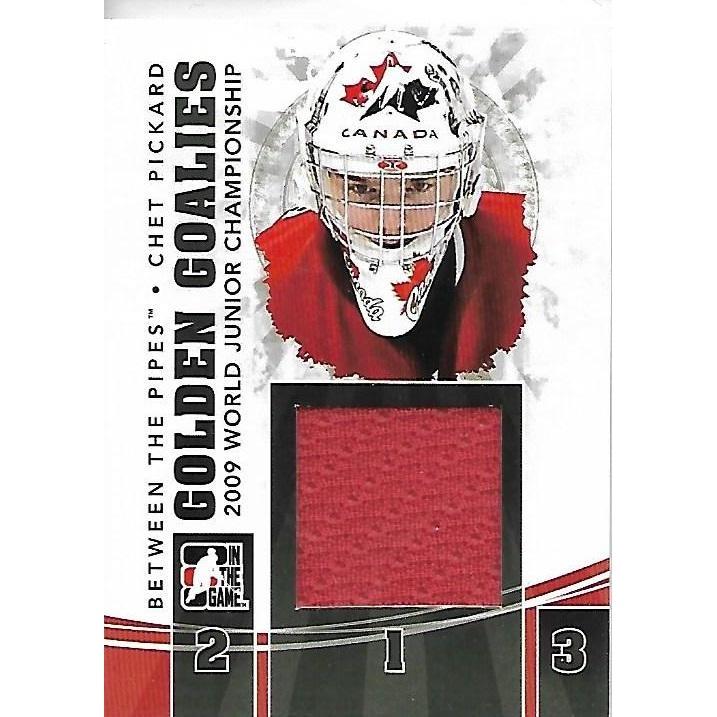 2010-11 ITG In The Game Between The Pipes Chet Pickard Golden Goalies Black Jersey /80 BB COL