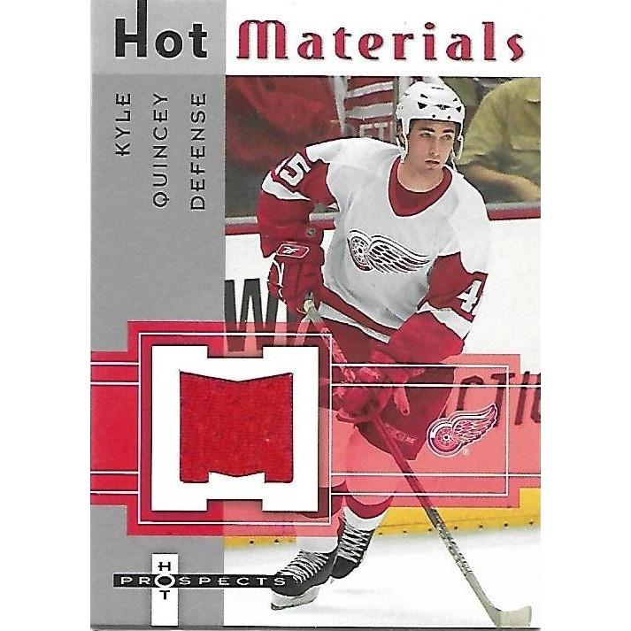 2005-06 Fleer Hot Prospects Kyle Quincey Hot Materials Jersey BB DET