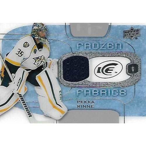 2015-16 Upper Deck Ice Pekka Rinne Frozen Fabrics Jersey BB NSH