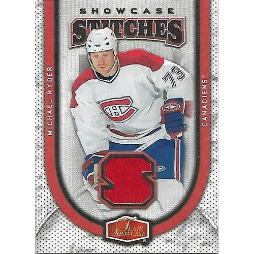 2006-07 Flair Showcase Michael Ryder Stitches Jersey BB MTL