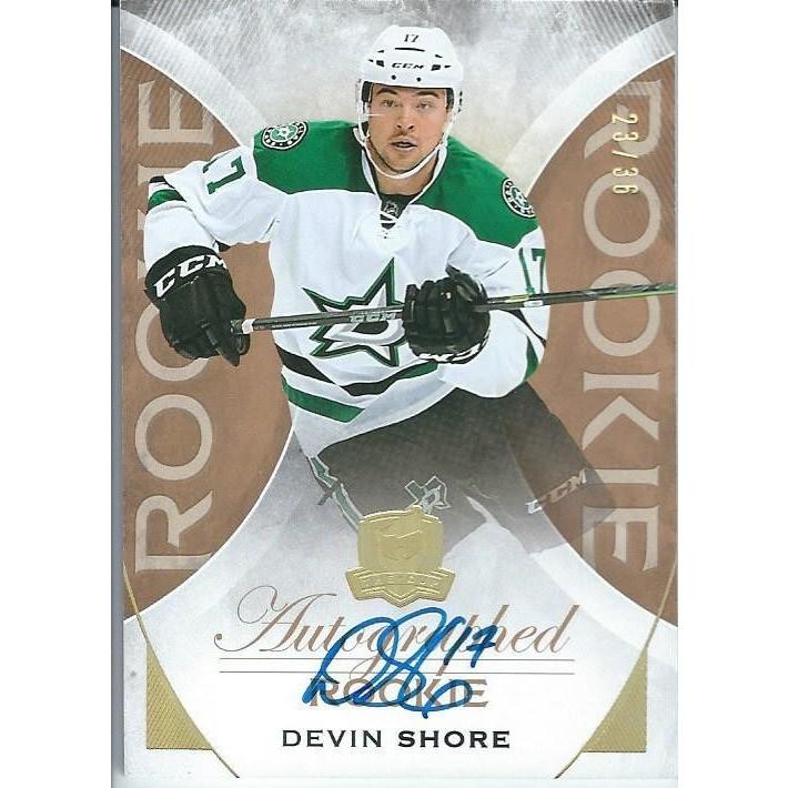 2015-16 Upper Deck The Cup Devin Shore Gold Rookie Autograph /36 DAL