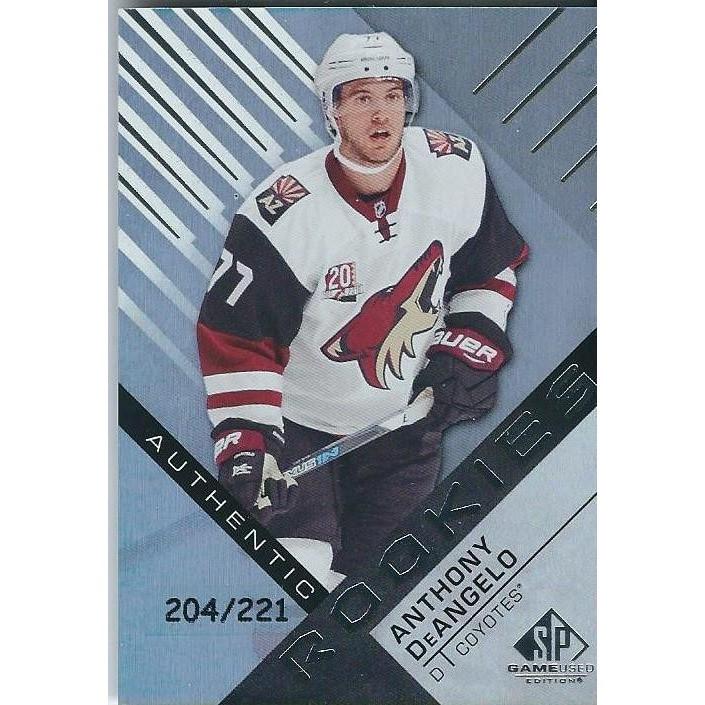 2016-17 SP Game Used Anthony Deangelo Player Age Parallel Rookie /221 ARI