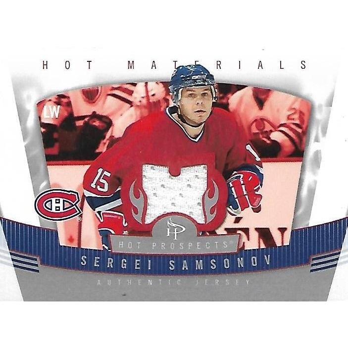 2006-07 Fleer Hot Prospects Sergei Samsonov Hot Materials Jersey BB MTL