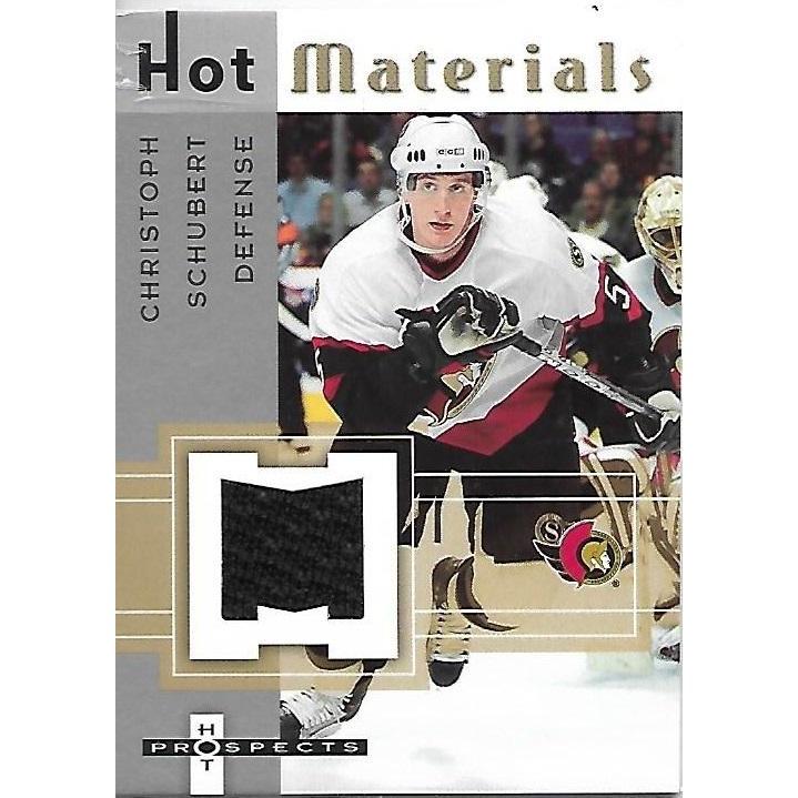 2005-06 Fleer Hot Prospects Christoph Schubert Hot Materials Jersey BB OTT