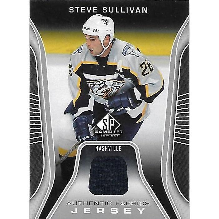 2006-07 SPGU SP Game Used Steve Sullivan Authentic Fabrics Jersey BB NSH