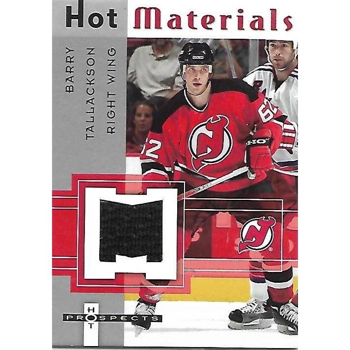 2005-06 Fleer Hot Prospects Tallackson Hot Materials Jersey BB NJD