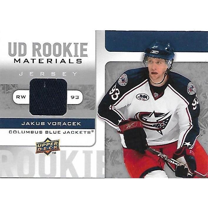 2008-09 Upper Deck Jakub Voracek Rookie Materials Jersey CLB