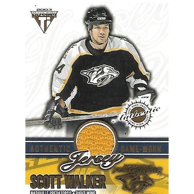 2002-03 Pacific Private Stock Titanium Scott Walker Jersey /1307 BB NSH