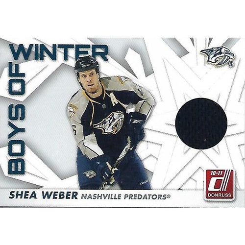 2010-11 Panini Donruss Shea Weber Boys of Winter Jersey BB NSH