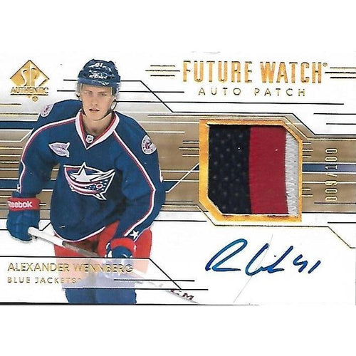 2014-15 SPA SP Authentic Alexander Wennberg Future Watch Rookie Patch Autograph RPA /100 CLB