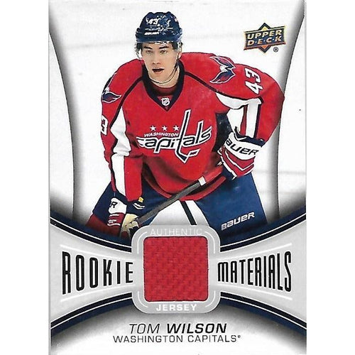 2013-14 Upper Deck Tom Wilson Rookie Materials Jersey BB WSH