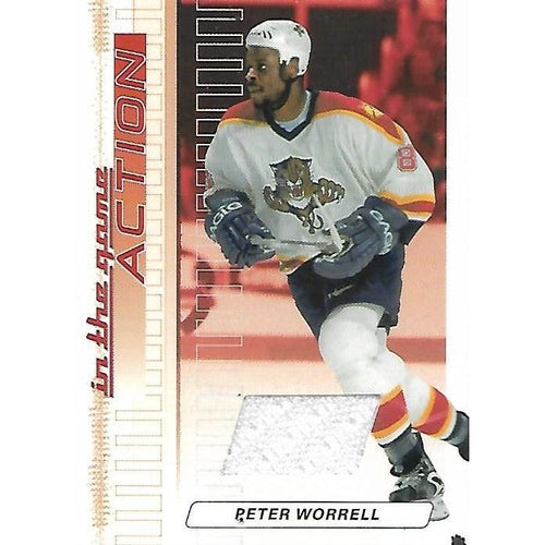 2003-04 ITG In The Game Action Peter Worrell Jersey /500 BB FLA