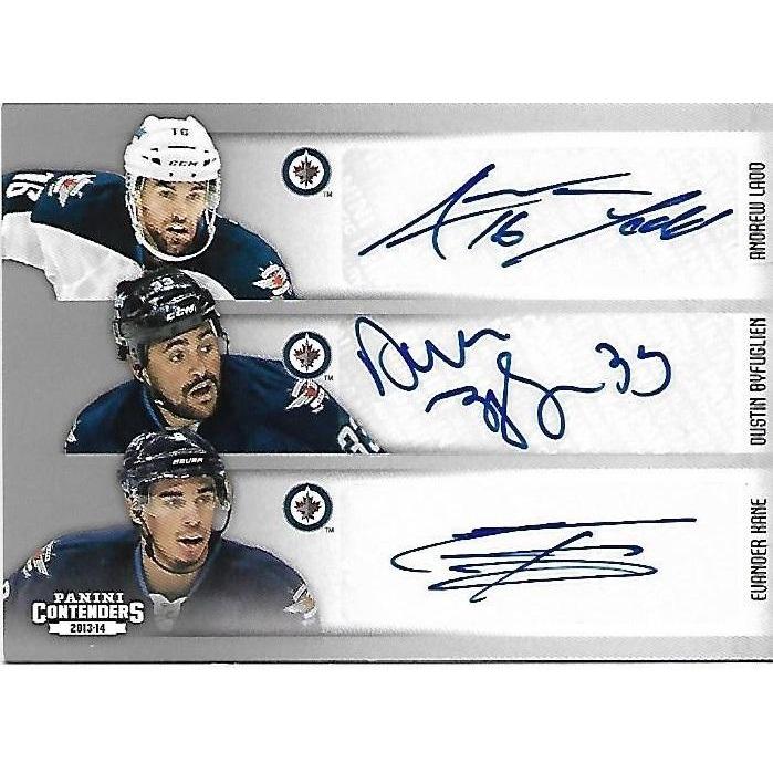 2013-14 Panini Contenders Andrew Ladd Dustin Byfuglien Evander Kane Mark Scheifele Jacob Trouba Edward Pasquale Sixes Autograph WPG
