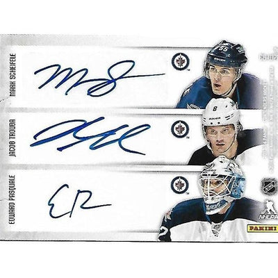 2013-14 Panini Contenders Andrew Ladd Dustin Byfuglien Evander Kane Mark Scheifele Jacob Trouba Edward Pasquale Sixes Autograph WPG